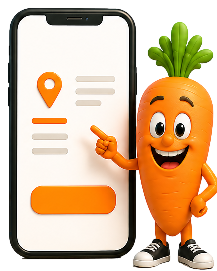 Carrot pointing at an instant quote form