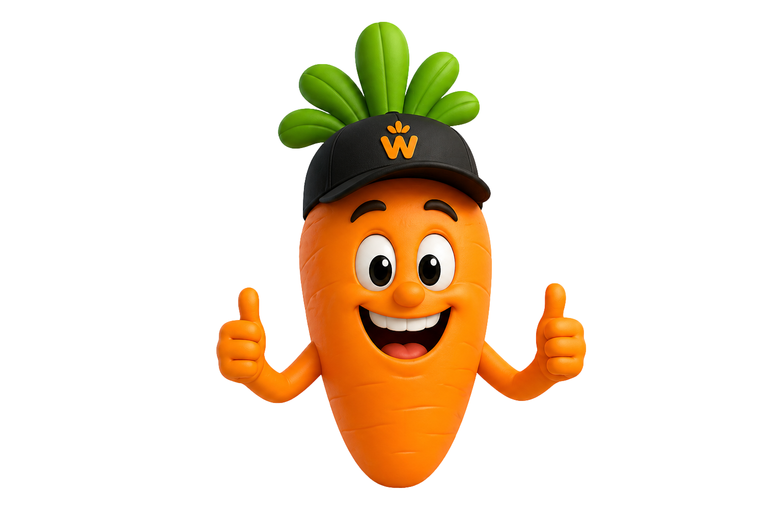 Happy carrot giving thumbs up